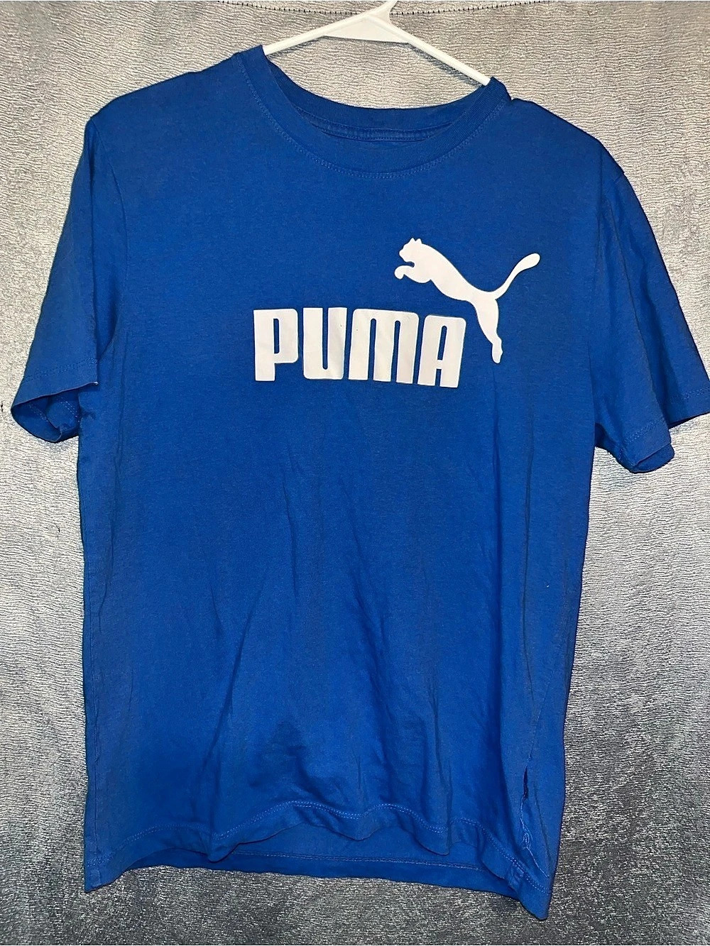 Puma Essentials Logo Tee Men's Blue Short Sleeve Tee Size Medium
